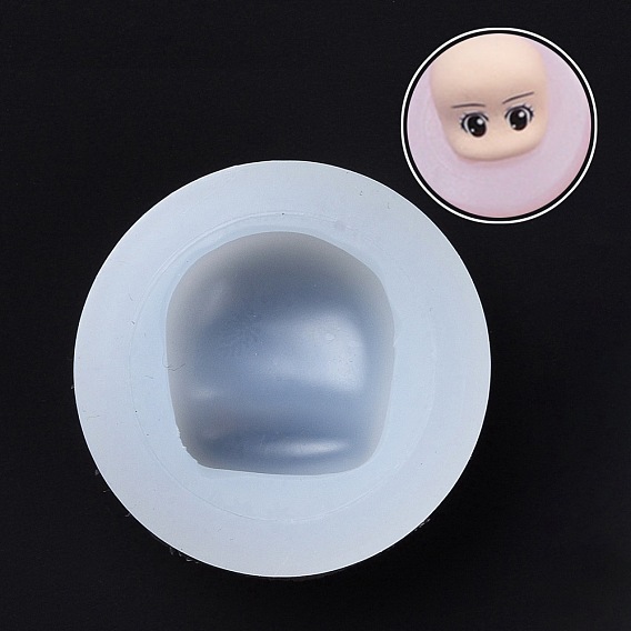 3D Human Face Silicone Molds, for DIY Cake Fondant, Epoxy Resin, Doll Making, Polymer Clay Mould Supplies