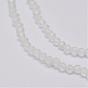 Naturelles cristal de quartz brins de perles, perles de cristal de roche, ronde, à facettes (128 facettes)