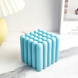 Stripe-shaped Cube Candle Food Grade Silicone Molds, for Scented Candle Making