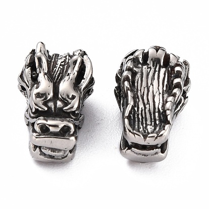 316 Surgical Stainless Steel Beads, Dragon Head
