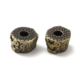 Tibetan Style Rack Plating Brass Beads, Long-Lasting Plated, Column