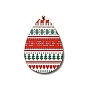 Большие подвески из дерева с односторонним принтом, рождественские подвески в виде слезинок