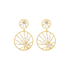 Boucles d'oreilles en perles géométriques au design minimaliste - uniques,             , étoilé.