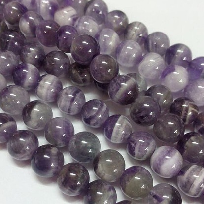 Perles en pierres gemme, Grade B améthyste naturelle, ronde