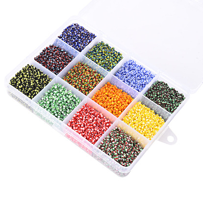12/0 Opaque Colours Seep Glass Beads, Round Seed Beads