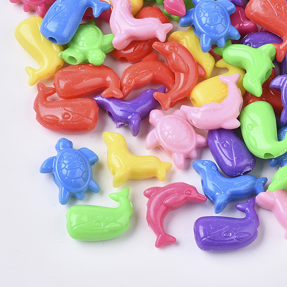 Polystyrene(PS) Plastic Beads, Mixed Sea Creatures Shape