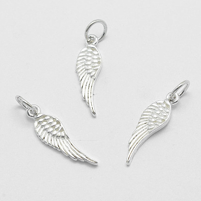 925 Sterling Silver Pendants, Wing, with 925 Stamp