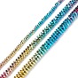 Rainbow Color Electroplate Non-magnetic Synthetic Hematite Beads Strands, Faceted, Rondelle