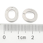 304 de acero inoxidable de la letra del alfabeto encantos, 11~12x5.5~11x0.5~0.8 mm, agujero: 1 mm