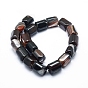 Natural Black Onyx Beads Strands, Dyed & Heated, Column