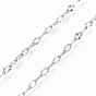 Revestimiento iónico (ip) 304 cadenas dapped texturizadas de acero inoxidable, cadenas de cable, soldada, con carrete, Plano Oval