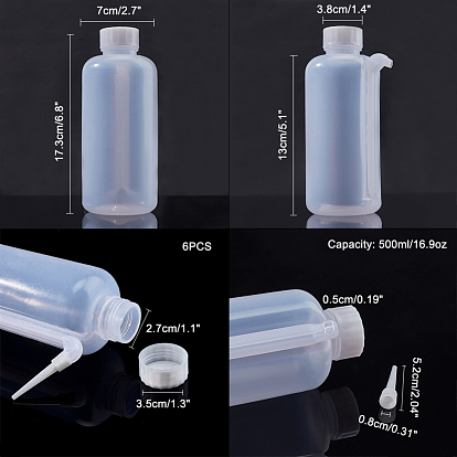 Botellas de lavado unitarias de plástico de boca ancha graduadas, botellas de lavado fácil de apretar, plantas de maceta botellas de riego