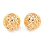 Long-Lasting Plated Hollowed Brass Beads, Filigree Beads, Round