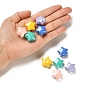 10Pcs 5 Colors Opaque Acrylic Beads, Pearlized, Star