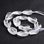 Nuggets Natural Quartz Crystal Beads Strands, 25~31x17~21x7~12mm, Hole: 1mm, about 12pcs/strand, 16 inch