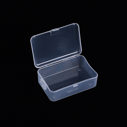 Conteneur de stockage de billes de polypropylène (pp), mini boîtes de conteneurs de stockage, avec couvercle à charnière, rectangle