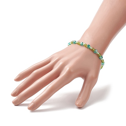 Bracelets en perles de rocaille de verre pour femmes, bracelets élastiques