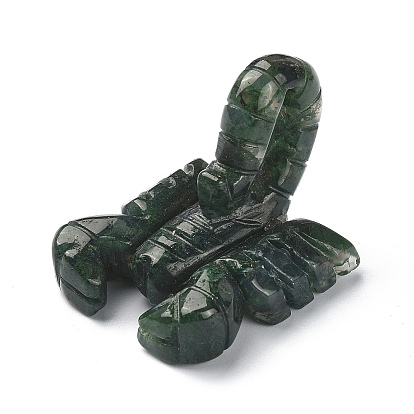 Figuras de escorpión talladas con piedras preciosas., estatuas de piedras reiki para terapia de meditación de equilibrio energético