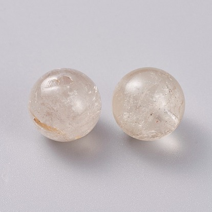 Perles de quartz rutilées naturelles, ronde
