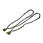 Pendentif en verre, avec des cordons de collier de style aléatoire, Collier réglable avec pendentif irrégulier pour hommes et femmes