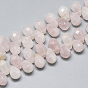 Naturel a augmenté perles de quartz brins, perles percées, facette, larme