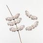Alloy Multi-Strand Links, Cadmium Free & Lead Free, with Rhinestone, Butterfly, 7x22x4mm, Hole: 1.5mm