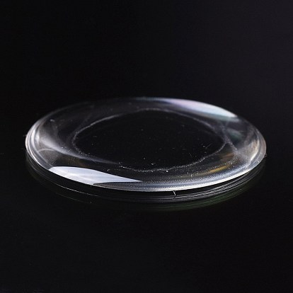 Adhesivo epoxi de cabujones transparentes de plástico, rondo