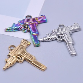 Stainless Steel Pendants, Gun Shape Charms