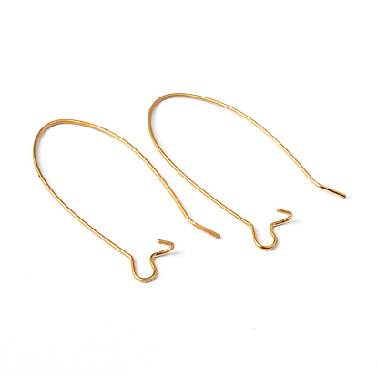 Brass Hoop Earrings Findings Kidney Ear Wires