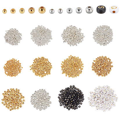 CHGCRAFT Brass Spacer Beads, with Acrylic Beads