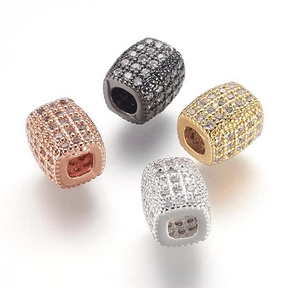 Micro en laiton pavent des perles cubes de zircone, cuboïde
