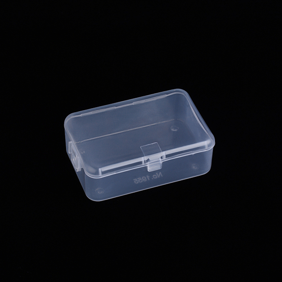 Conteneur de stockage de billes de polypropylène (pp), mini boîtes de conteneurs de stockage, avec couvercle à charnière, rectangle
