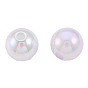 Perlas de acrílico chapadas en arco iris iridiscentes, perlas de brillo, rondo