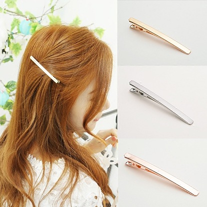 Metal Hair Clip with Brushed Finish, Versatile and Sweet Design for Women's Hairstyles