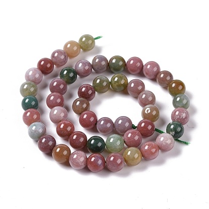 Perles d'agate naturelle de Yanyuan, colorées, ronde