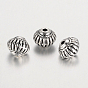 Perles toupies en alliage de style tibétain, sans cadmium et sans plomb, 8x6.5mm, trou: 1.5 mm, environ 950 pcs / 1000 g