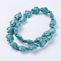 Synthetic Turquoise Beads Strands, Turtle, Dyed