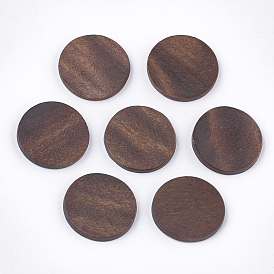 Painted Wood Cabochons, Flat Round