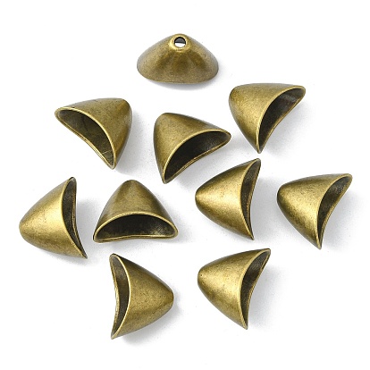 Tibetan Style Alloy Triangle Apetalous Bead Cones, For Tassels Pendant,  Cadmium Free & Lead Free, 14x20x12mm, Hole: 2mm