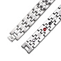 SHEGRACE Stainless Steel Panther Chain Watch Band Bracelets, with Watch Band Clasps