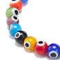 9 шт. 9 цветные круглые браслеты из бисера лэмпворк ручной работы сглаза для детей