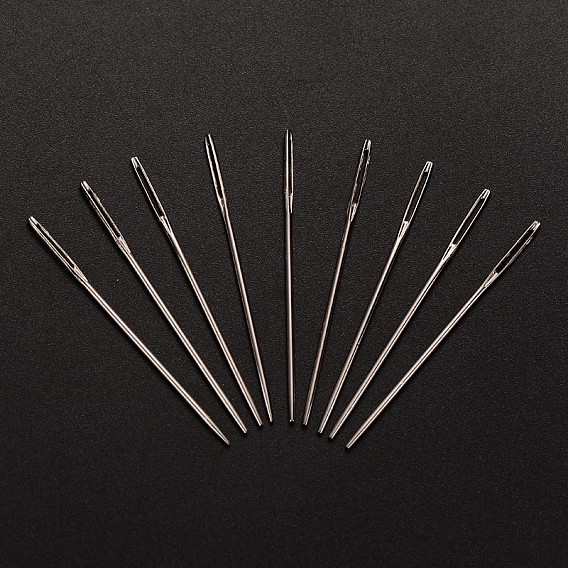 Carbon Steel Sewing Needles, 48x1.3mm, Hole: 0.8mm, about 25pcs/bag