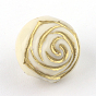 Flower Plating Acrylic Beads, Golden Metal Enlaced, 12x12mm, Hole: 4mm, about 750pcs/500g