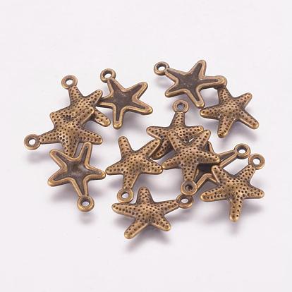 Tibetan Style Alloy Pendants, Lead Free and Cadmium Free, Starfish/Sea Stars