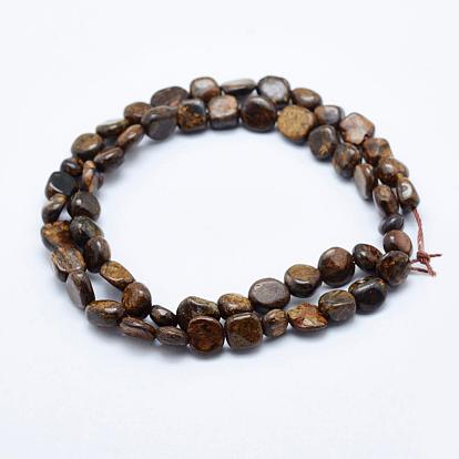 Perlas naturales bronzite hebras, piedra caída, pepitas