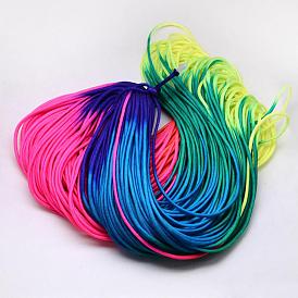 Corde de nylon de couleur aléatoire cordes, 4mm, environ 109.36 yards (100m)/paquet