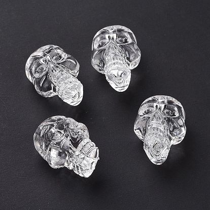 Transparent Acrylic Beads, Skull