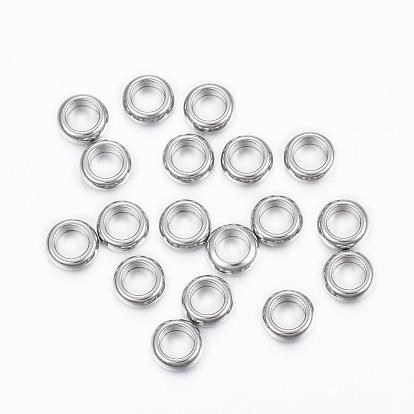 304 Acier inoxydable perles d'espacement, anneau