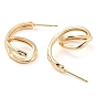 Brass Spiral Stud Earrings