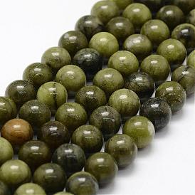 Natural Chinese Jade Beads Strands, TaiWan Jade, Round